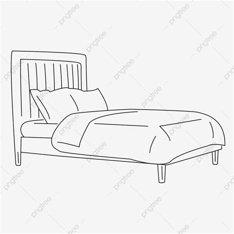 Images clipart de lit en noir et blanc - Observer