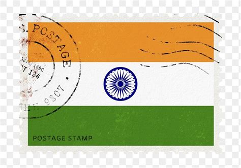 Indian Flag Post Stamp Postage Stamps July Png Stickers Background Illustration Vintage