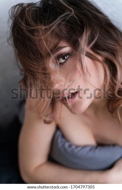 Beautiful Naked Busty Girl Sensually Covers Stock Photo Shutterstock