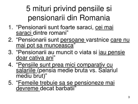 Ppt Mituri Privind Sistemul De Pensii Din Romania Powerpoint