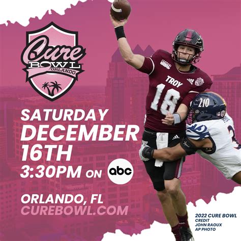 2023 Cure Bowl Scheduled for December 16 on ABC