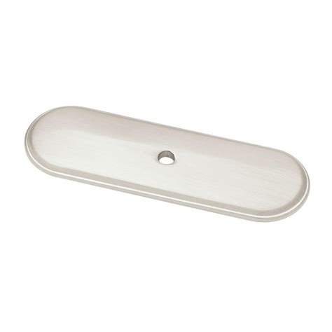 Liberty 3 In Satin Nickel Raised Oval Cabinet Knob Backplate P30046c