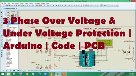 3 Phase Over Voltage And Under Voltage Protection Arduino Code Pcb Youtube