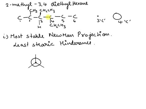 Solved Draw The Newman Projection Of The Most Stable And Least Stable