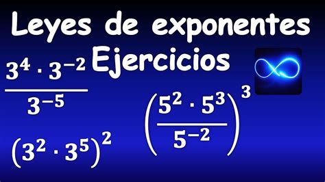 61 Ejercicios Resueltos Aplicando LEYES DE EXPONENTES YouTube