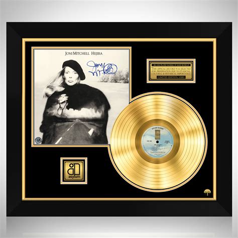 Joni Mitchell Hejira Gold LP Limited Signature Edition Custom Frame