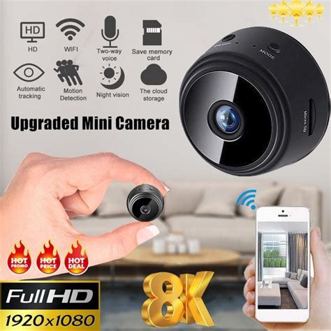 Casus Kamera Kablosuz Gizli WiFi Mini Kamera HD 1080P Taşınabilir Ev