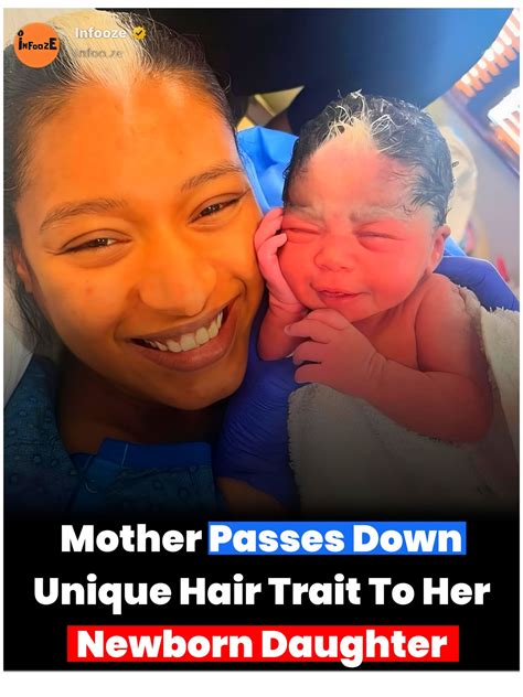 Infooze - A mother and daughter who share the same rare hair trait — a