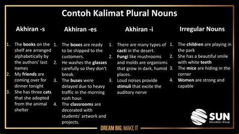 Singular Dan Plural Nouns Contoh Kalimat Dan Perbedaannya