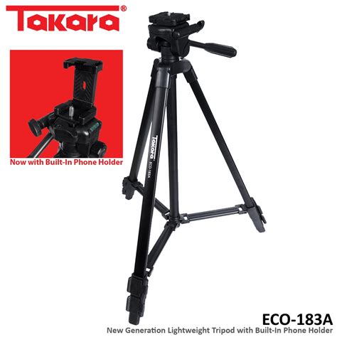 Jual TAKARA ECO 183A Lightweight Tripod With Bag Free Holder For