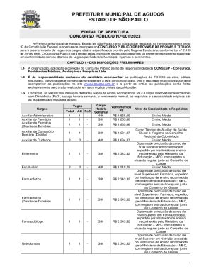 Preenchível Disponível prefeitura municipal de agudos estado de so