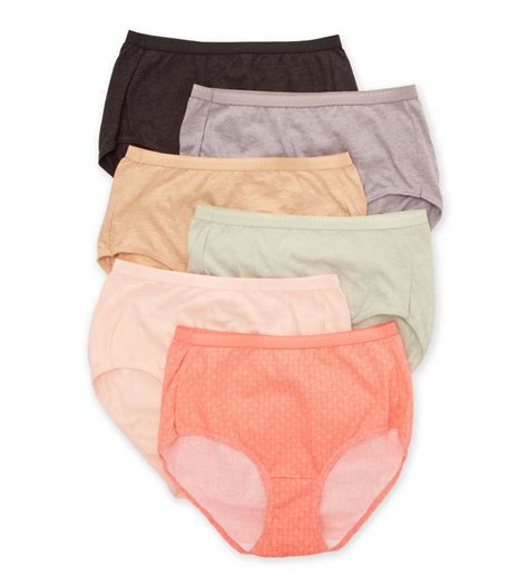 Women S Hanes H Cc Cotton Brief Panty Pack Moonlight Nude Buff Walmart