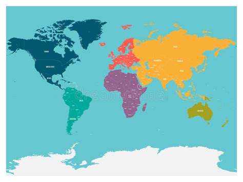 Popolare Planisfero Politico Continenti 2022 Cartina Geografica Mondo