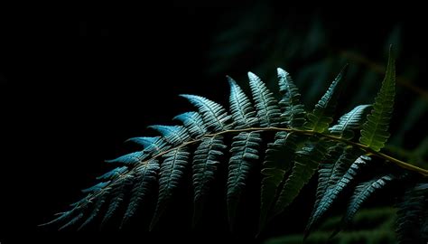 Fractal Fern Frond In Vibrant Green Motion Generated By Ai