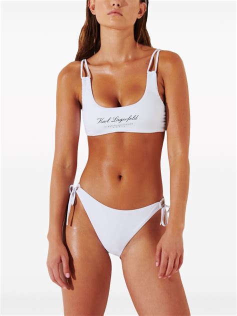 Karl Lagerfeld Hotel Karl Bandeau Bikini Top Farfetch