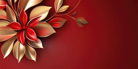 Premium AI Image | Beautiful abstract red and gold glossy metallic ...