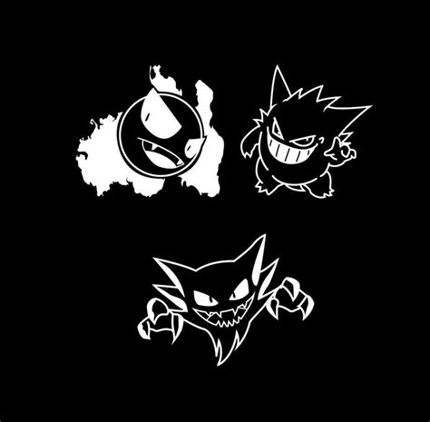 Gengar Gastly Haunter Vinyl Decal Sticker Etsy