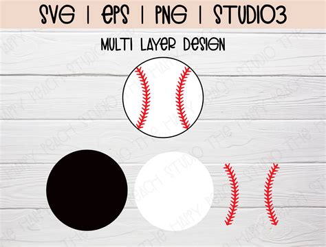 Baseball Svg File Baseball Cut File Multi Layer Svg Cricut Etsy