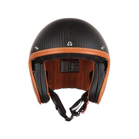 Casque Jet Naked Helmet Fibre De Carbone Helstons Noir Mat Xl