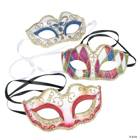 Colorful Masquerade Masks 12 Pc Oriental Trading