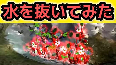 溺れてる時に水を抜いてみるとどうなるか試してみる【ピクミン2 Pikmin2】 Youtube