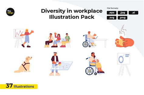 Premium Diversity In Workplace Illustration pack from People Illustrations