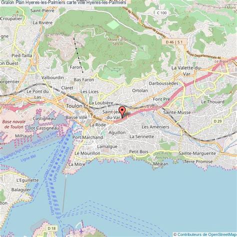 Plan Hyeres-les-Palmiers carte ville Hyeres-les-Palmiers