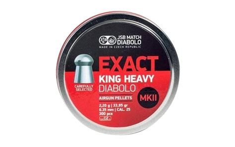 Пули пневматические JSB Exact King Heavy MKII 6 35 мм 2 2 грамма 300