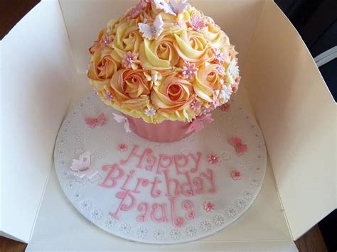 Pink Giant Cupcake Decorated Cake By Sharon Todd CakesDecor