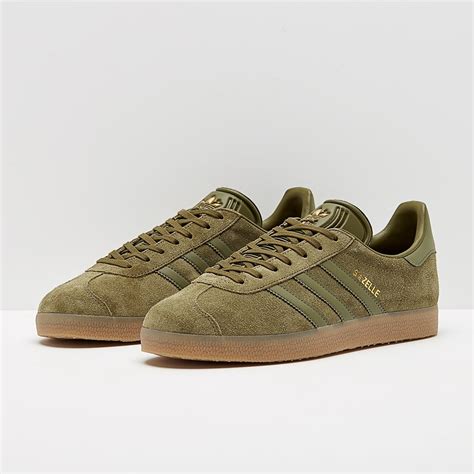 Mens Shoes Adidas Originals Gazelle Olive Cargo F16 Olive Cargo F16