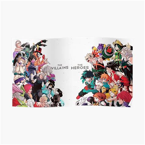 My Hero Academia Posters My Hero Academia Heroes Vs Villains Poster