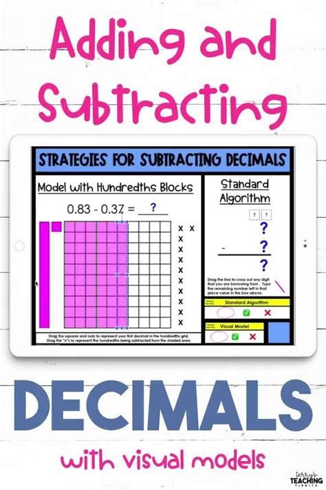 Adding Decimals Using Models Worksheets