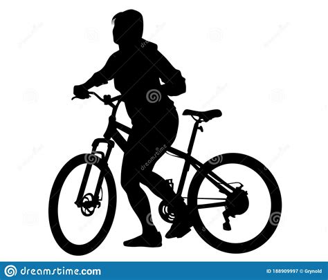 Cyclist Women Stock Vector Illustration Of Exercise 188909997