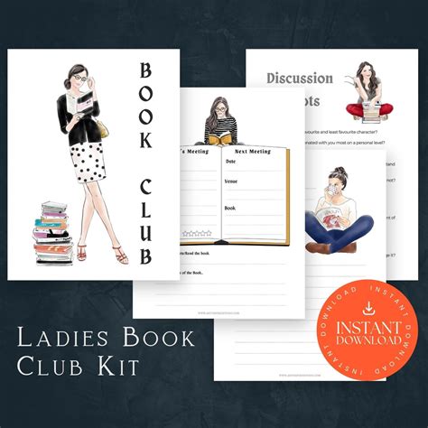 Ladies Book Club Planner Book Club Discussion Book T Reading