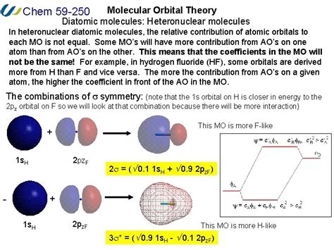 Molecular Orbital Theory Diatomic Molecules Heteronuclear Molecules Chem