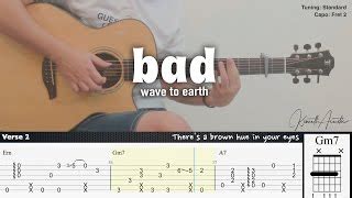 Bad Wave To Earth Fingerstyle Guitar Tab Chords Lyrics Chords