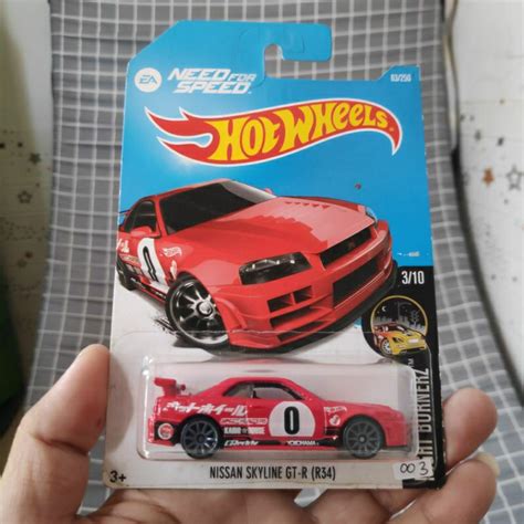 Jual Hot Wheels Nissan Skyline GTR R34 NFS Shopee Indonesia