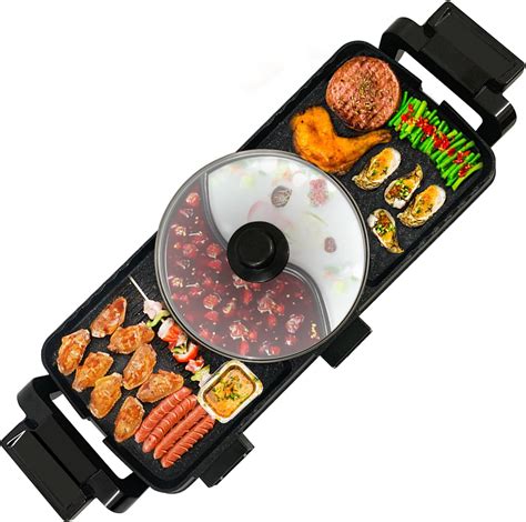 Amazon Hot Pot With Grill In Electric Bbq Grill Hot Pot X Inch Non Stick