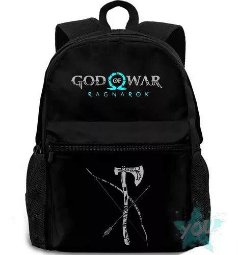 Mochila God Of War Ragnarok Compartimento Notebook Garrafa