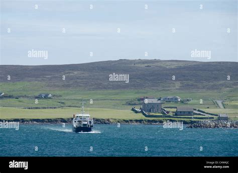 Scotland, Shetland Islands. Island ferry from Mainland, Lerwick to the ...