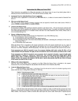 Fillable Online Incometaxindiapr Gov Instructions To Form Itr Ay