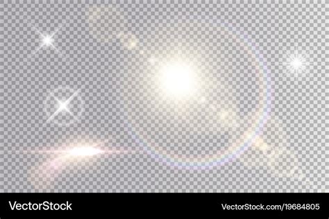 Set shining light effects Royalty Free Vector Image