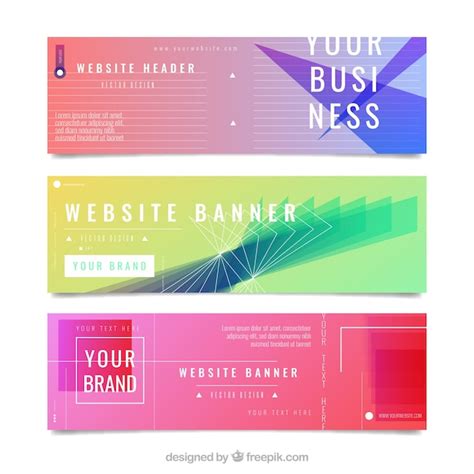 Colecci N De Banners Abstractos Vector Gratis