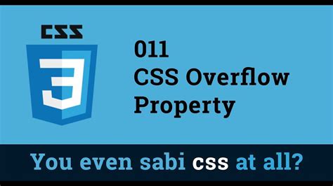 Css Overflow Property Youtube