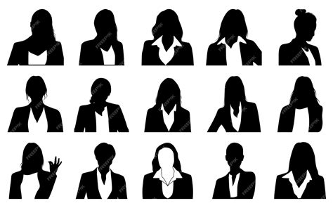 Premium Vector Businesswoman Avatar Profile Silhouettes Vector Art