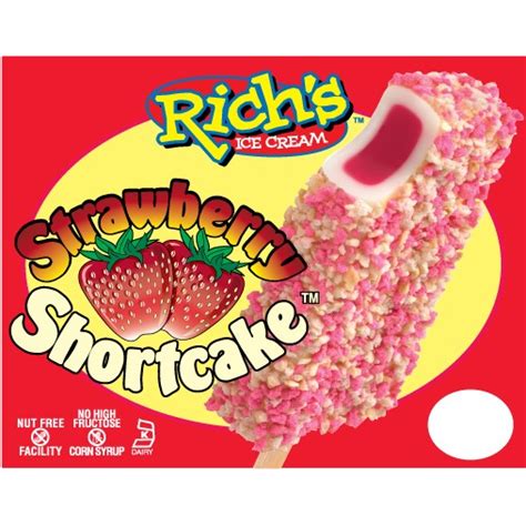 Rich S Strawberry Shortcake Bar Sweetheart Ice Cream