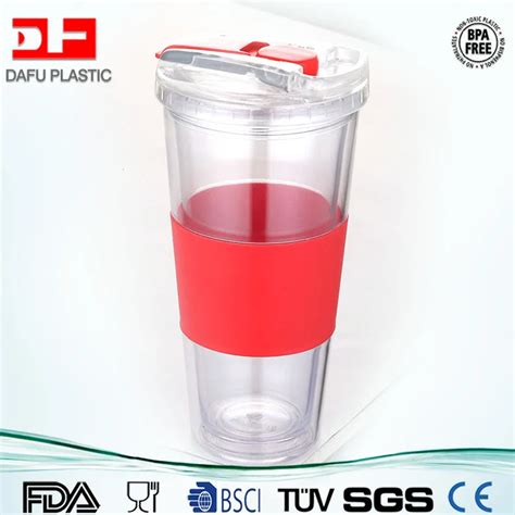 20oz Hard Clear Plastic Freezer Mug Factory Wholesale Custom Logo