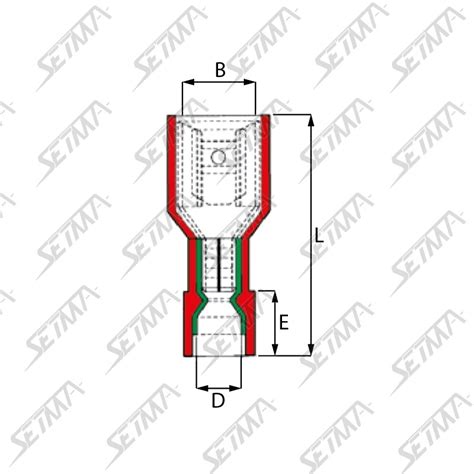 Cosse Plate Pre Isolee Femelle Mm Cable Mm Setma