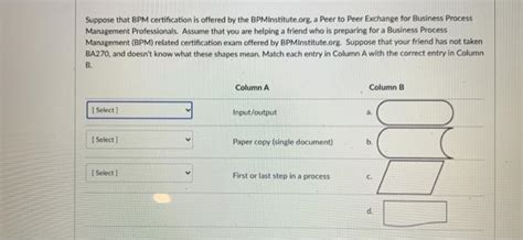 Solved Suppose That BPM Certification Is Offered By The Chegg