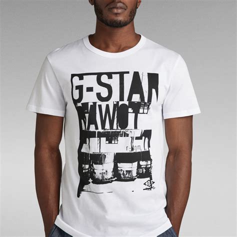 Graphic STM 2 T Shirt Wit G Star RAW NL